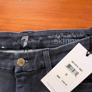 Gray 7 for All Mankind High-Waste Ankle Skinny Jeans | Size 29